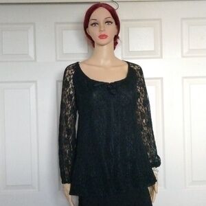 Sunny Leigh lace babydoll top